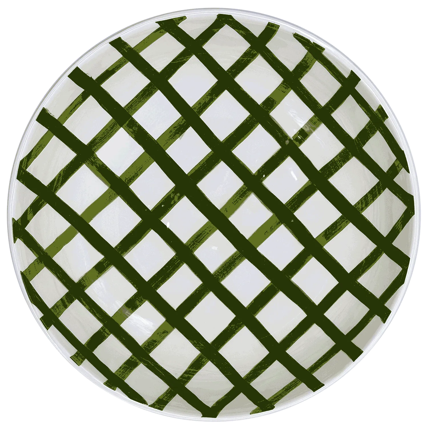 Green Trellis Serving Bowl