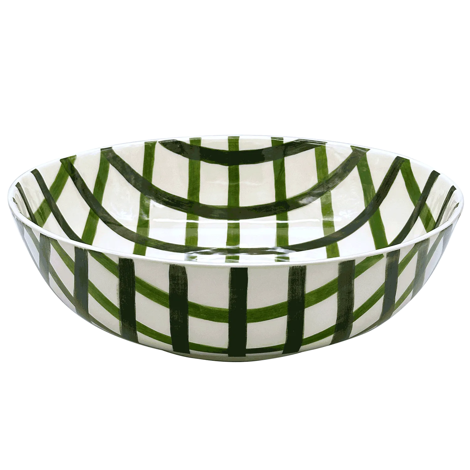 Green Trellis Serving Bowl