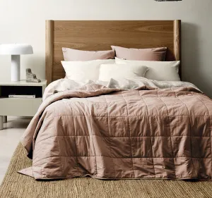 Halo Organic Cotton Coverlet Rosewater