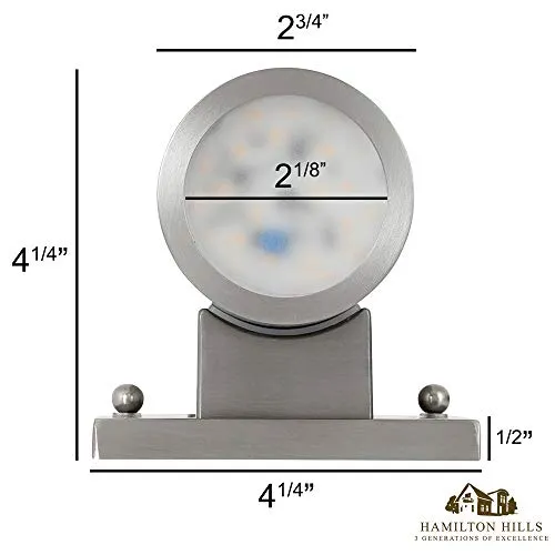 Hamilton Hills 6" Up or Downward Brushed Nickel Mini Outdoor Cylinder LED Wall Light