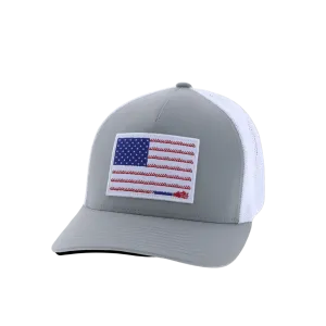 Hooey Men's Liberty Roper Grey White Cap