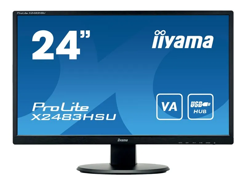 Iiyama Prolite X2483hsu-B5 - Led Monitor - 24" (23.8" Viewable) - 1920 X 1080 Full Hd (1080P) @ 75 Hz - Va - 250 Cd/M� -