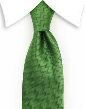 Kelly Green Herringbone Tie