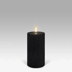 LED Pillar Candle: Matte Black - 7.8x15.2cm