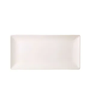 Luna Stoneware White Rectangular Plate 25 x 15cm/10 x 6" Pack 6