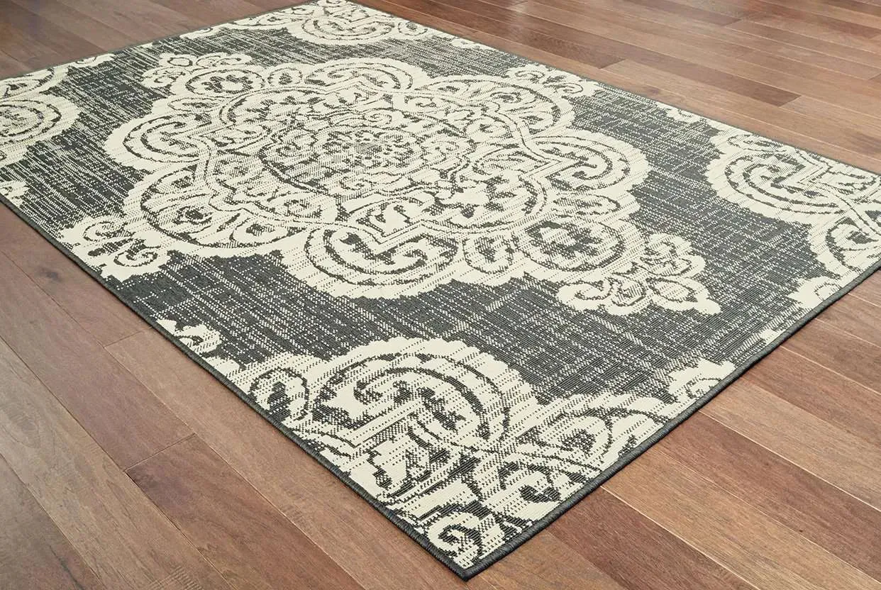 Marina 5929E Grey Ivory Rug