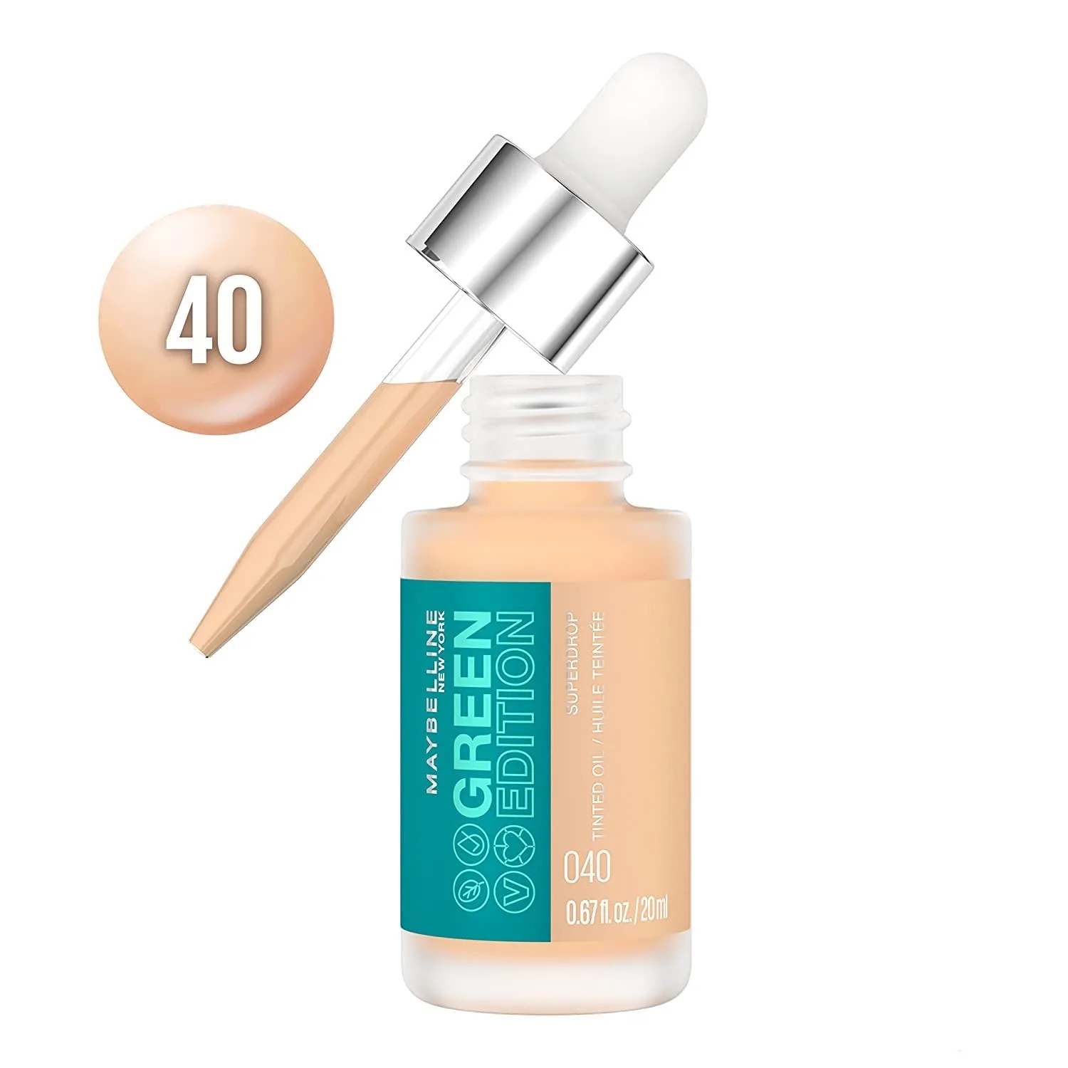 Maybelline Green Edition Superdrop Tinted Oil Foundation 40