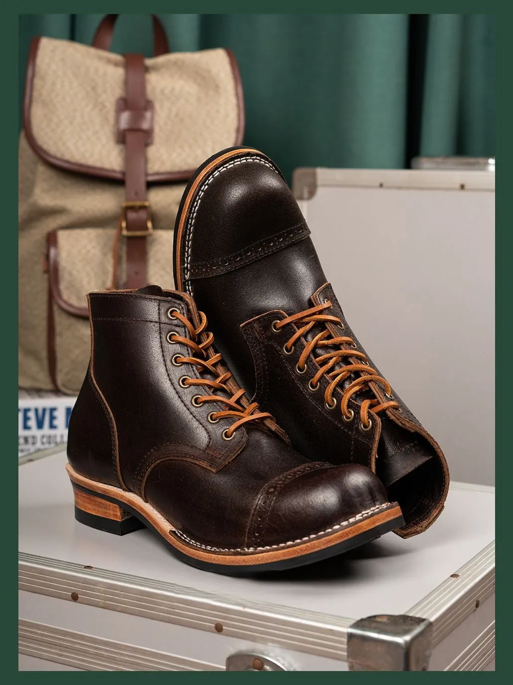 Men's Brogue Lumberjack Boots