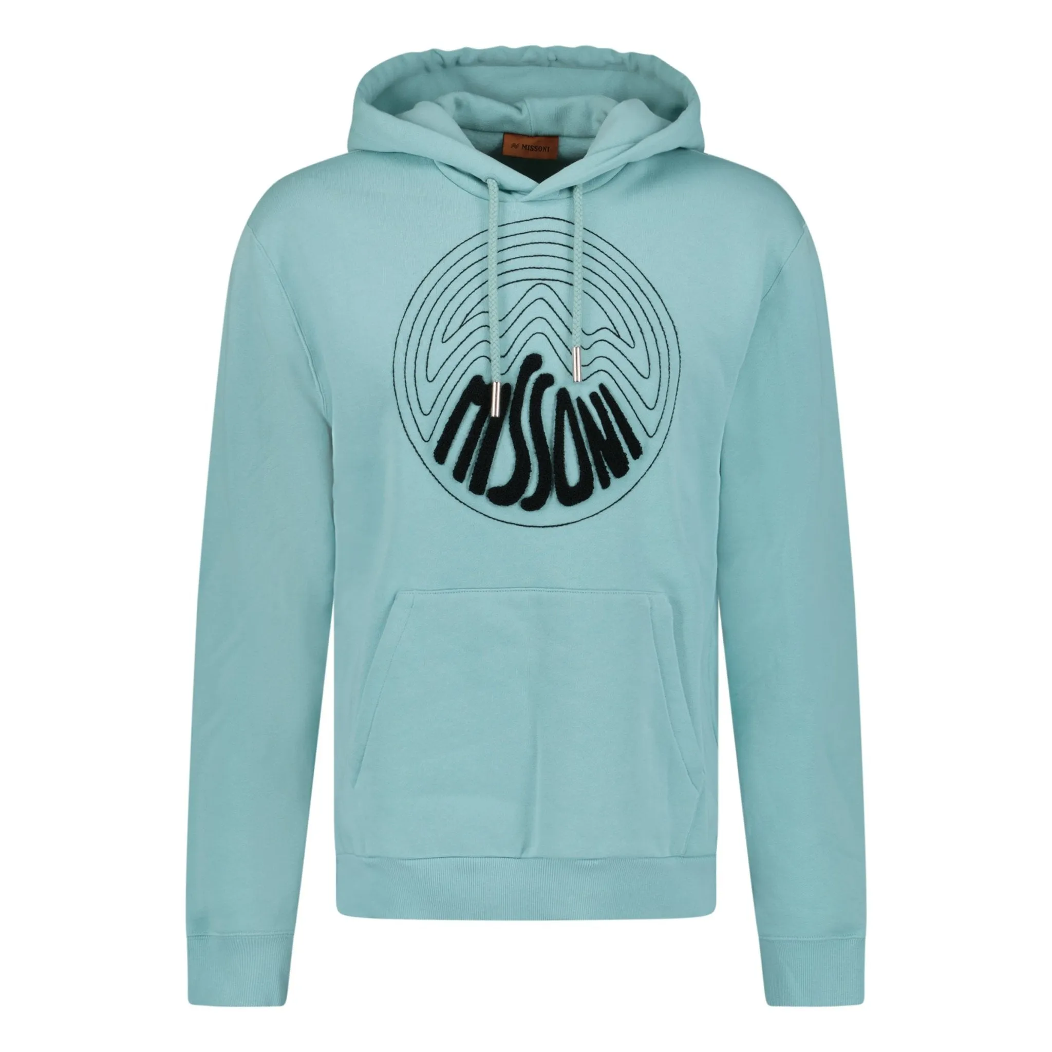 MISSONI EMBROIDERED WRITING LOGO HOODIE MINT