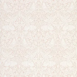 Morris & Co Pure Brer Rabbit Faded Sea Pink Wallpaper