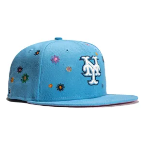 New Era 59Fifty Super Bloom New York Mets Hat - Light Blue