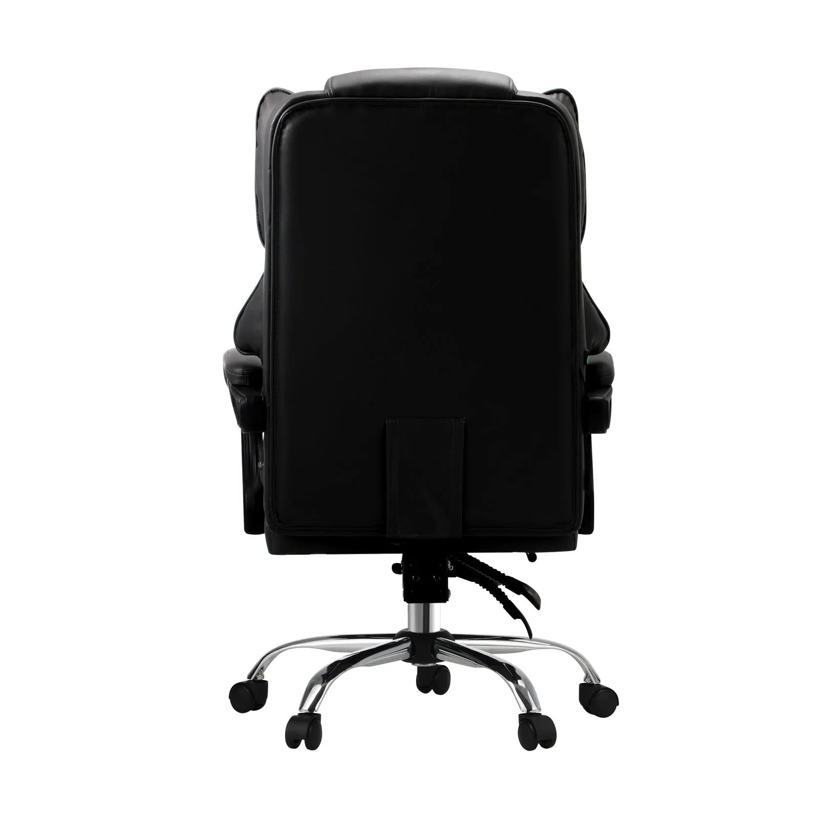 Oikiture Massgae Office Chair Computer Racer PU Leather Seat Recliner Black