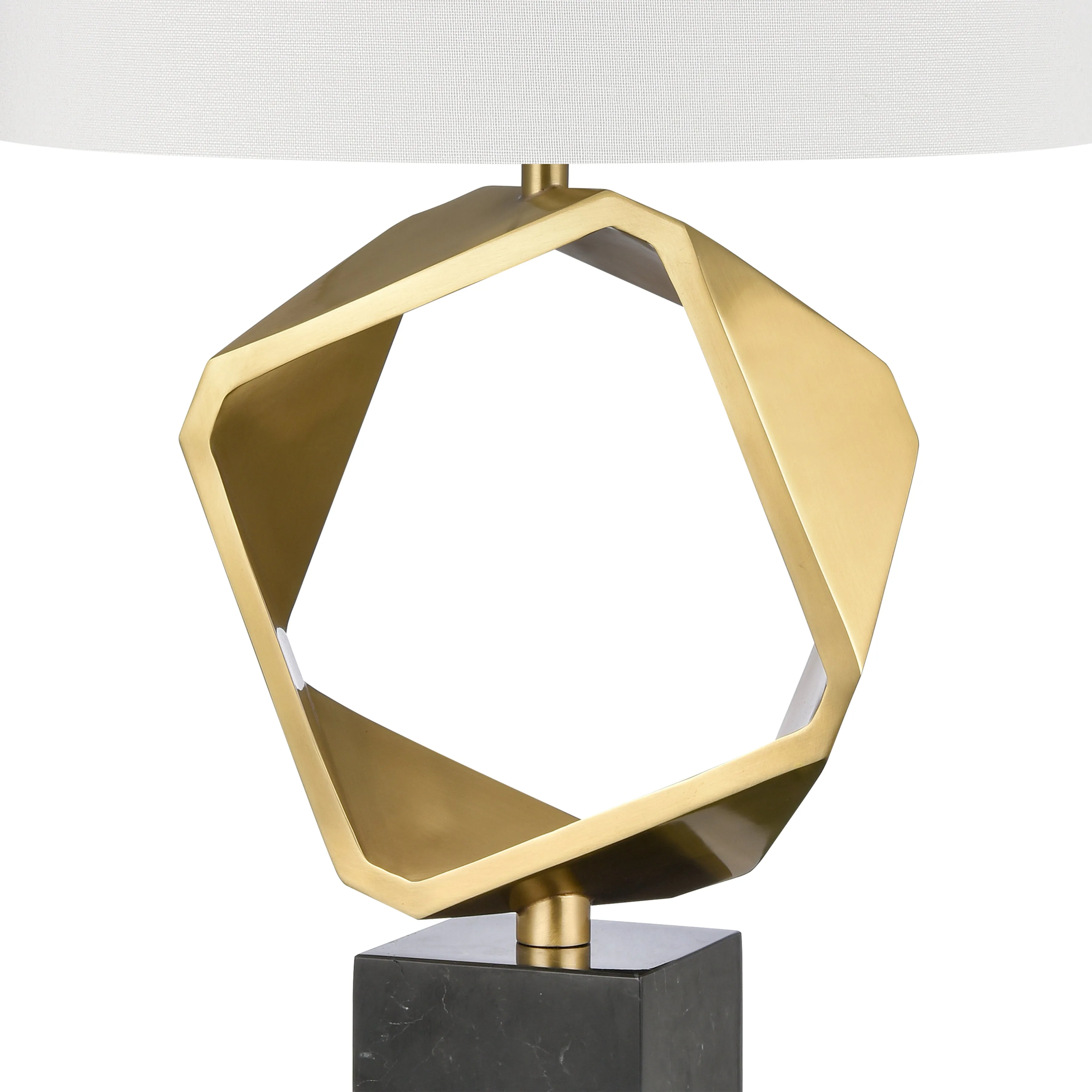 Optical 32" Table Lamp in Brass