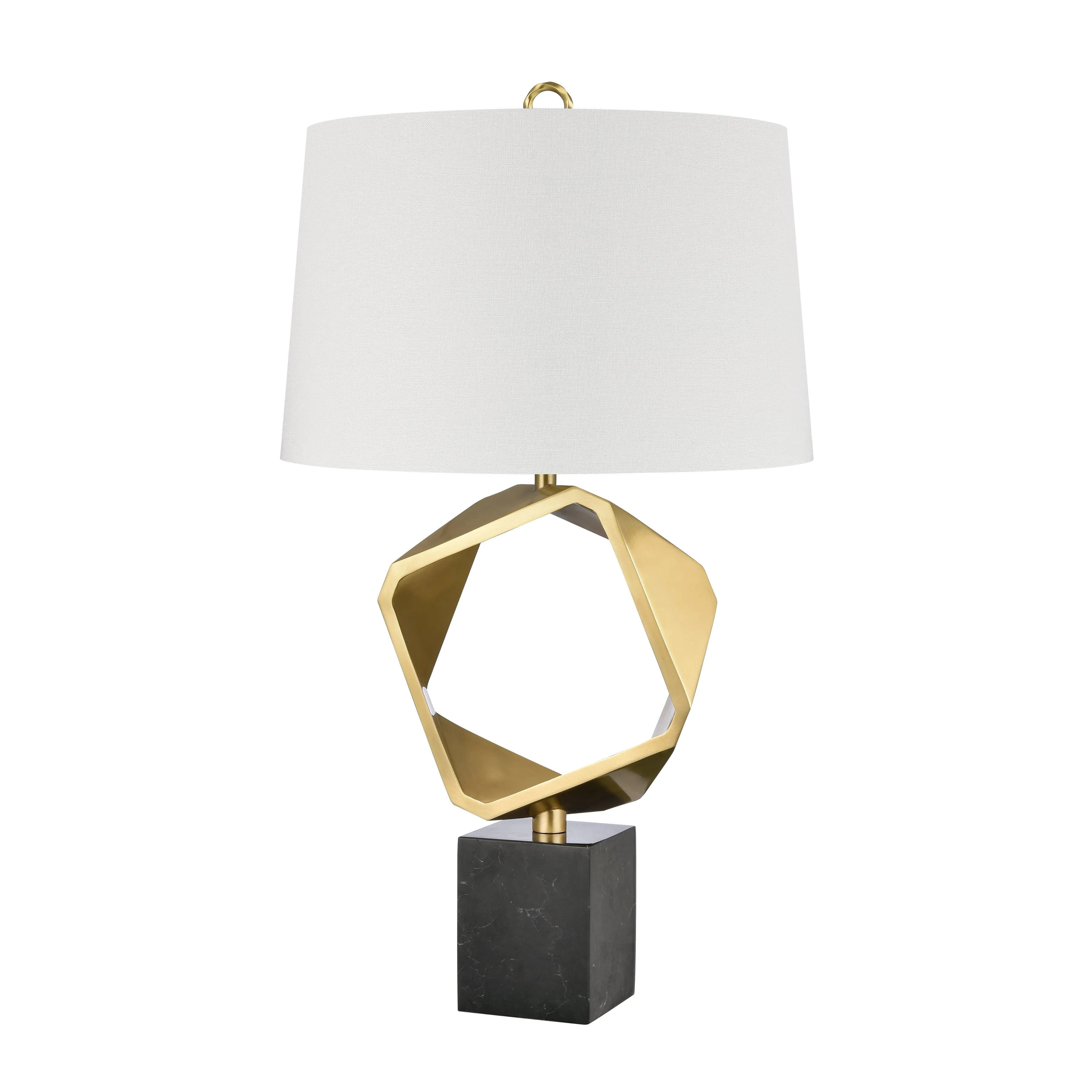 Optical 32" Table Lamp in Brass