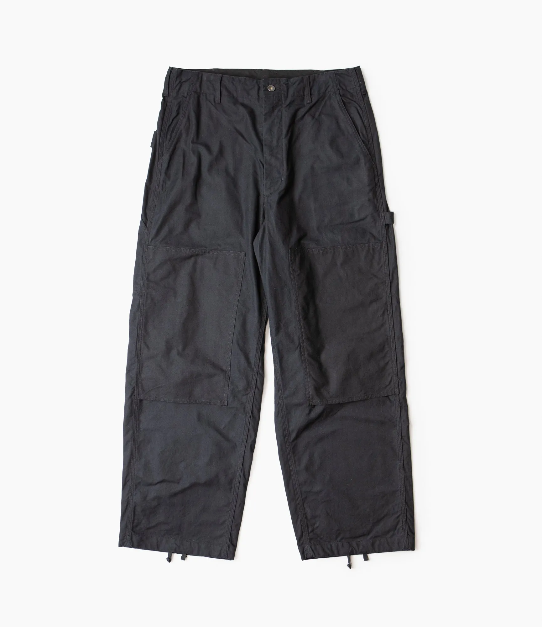 Painter Pant – Black Brushed Herringbone Cotton