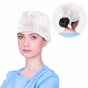 Pastel Pink Stars  Scrub Cap