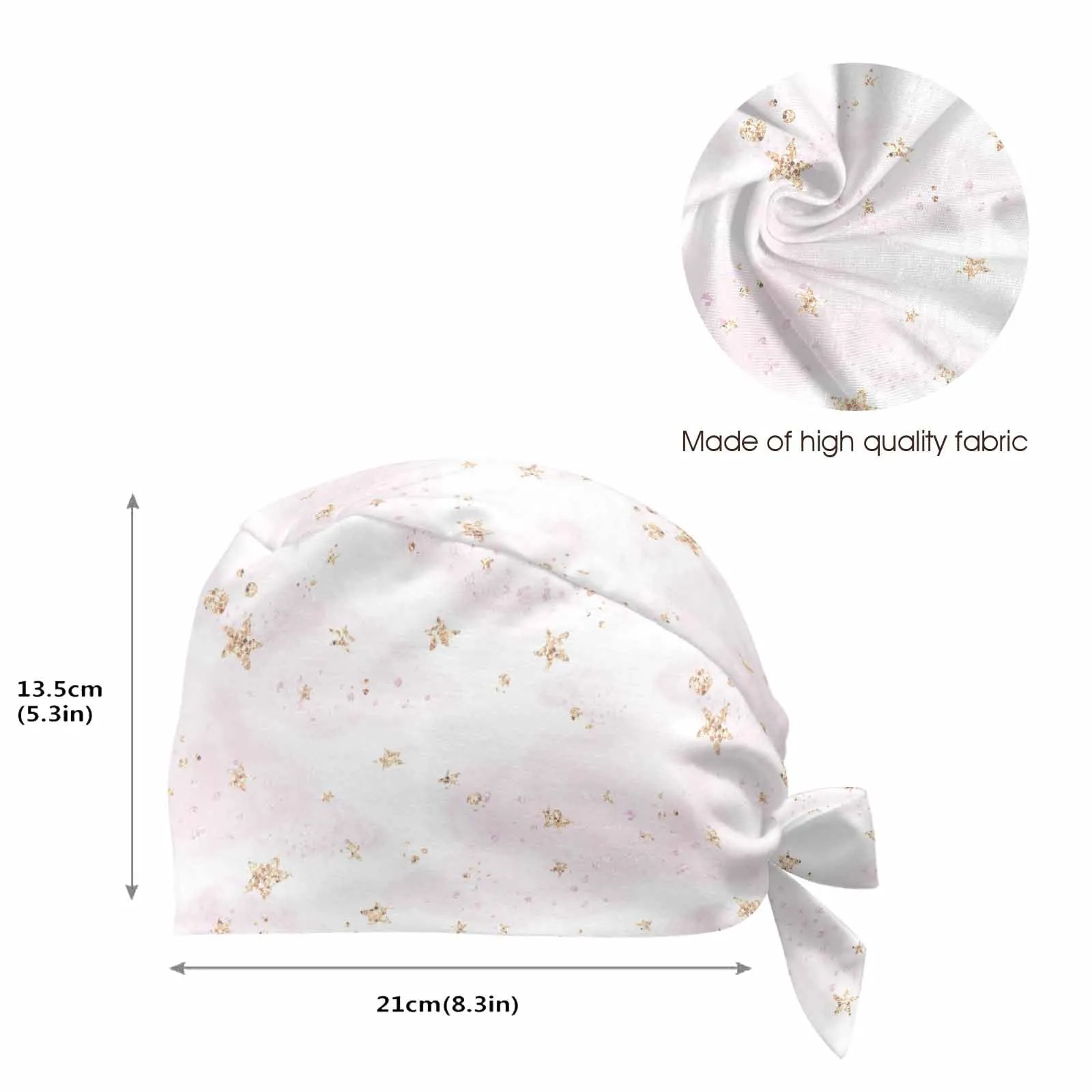 Pastel Pink Stars  Scrub Cap