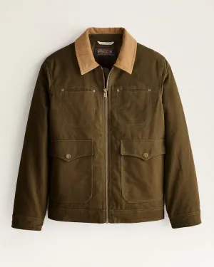 Pendleton MEN'S CARSON CITY CANVAS RANCH COAT - DARK OLIVE