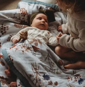 Pop Ya Tot - Reversible Cot Quilt - A Little Posy