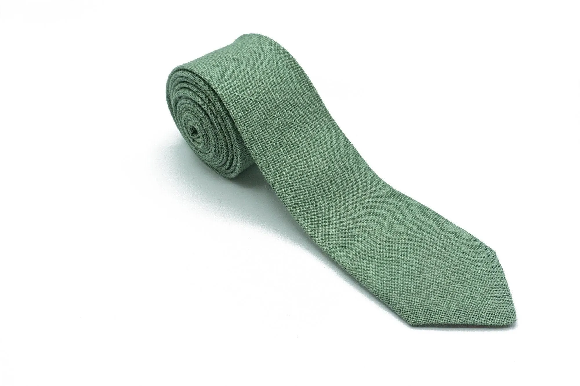 Sage Green Tie and Groomsmen Bow Ties for Wedding