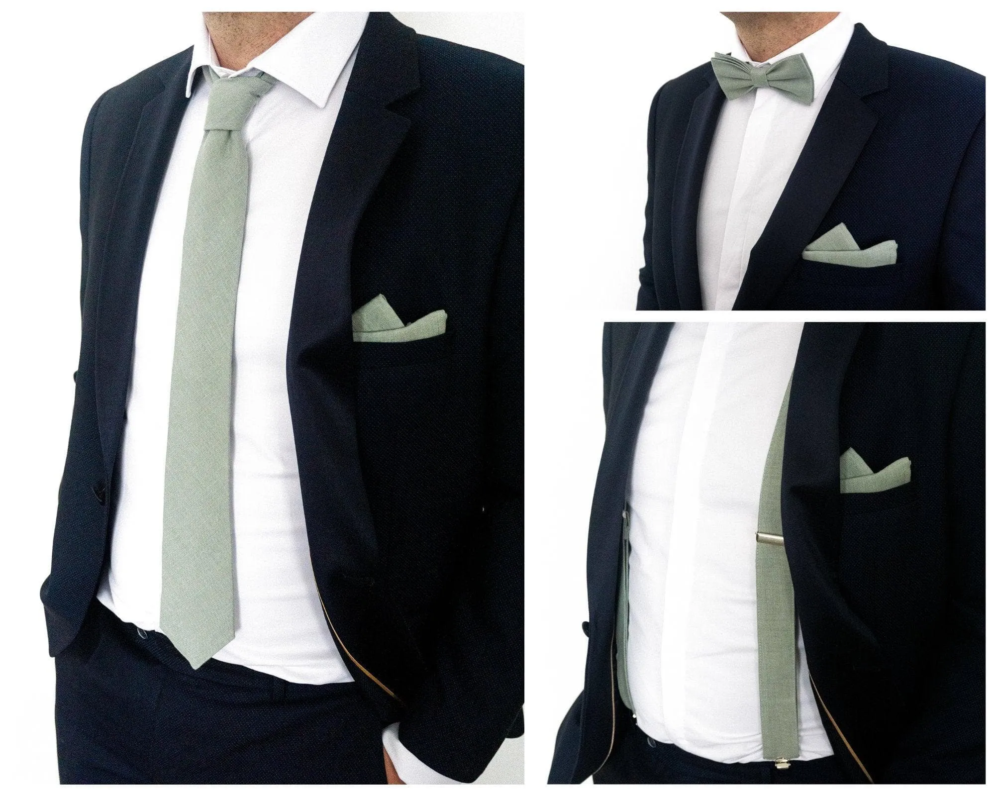 Sage Green Tie Set for Men Wedding