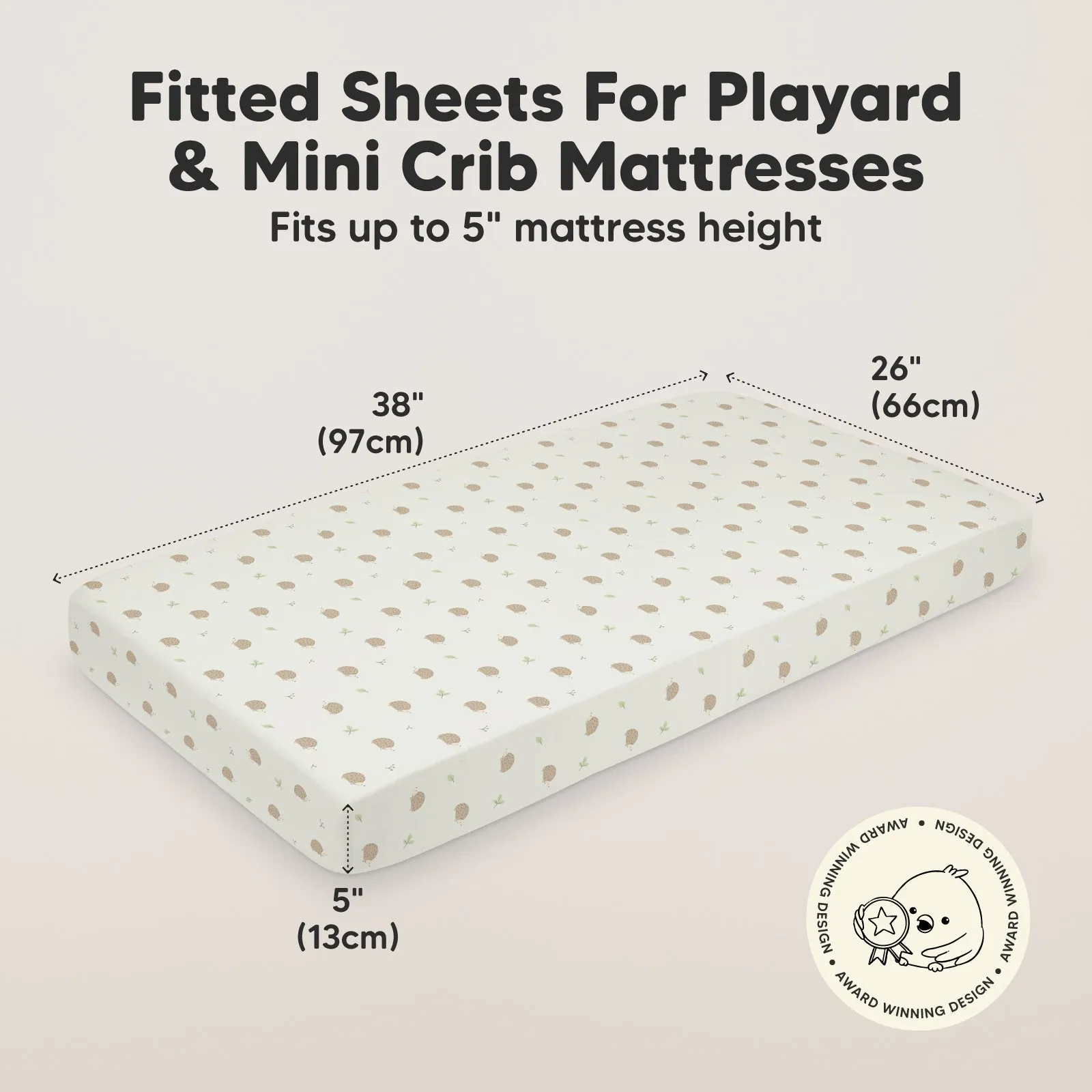 Soothe Fitted Mini Crib Sheet (Nibbles/Bruce)