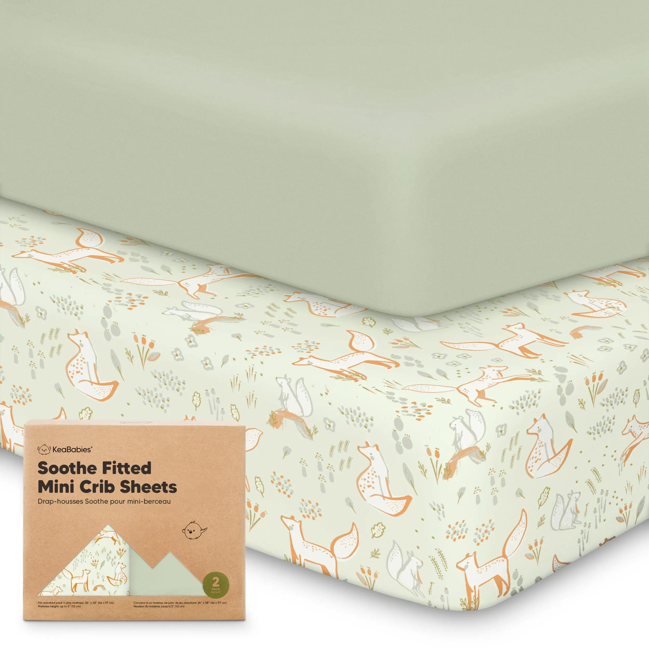 Soothe Fitted Mini Crib Sheet