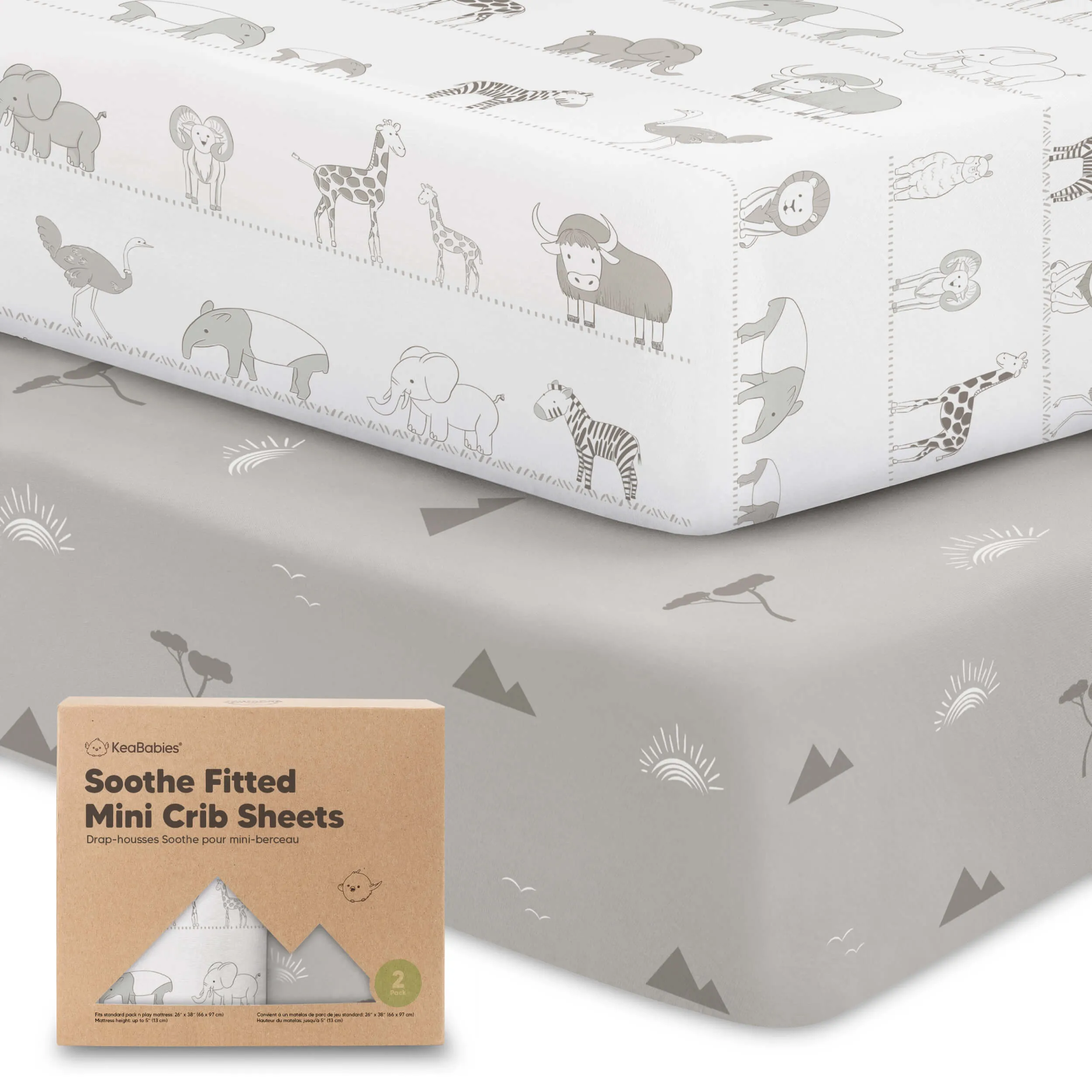 Soothe Fitted Mini Crib Sheet