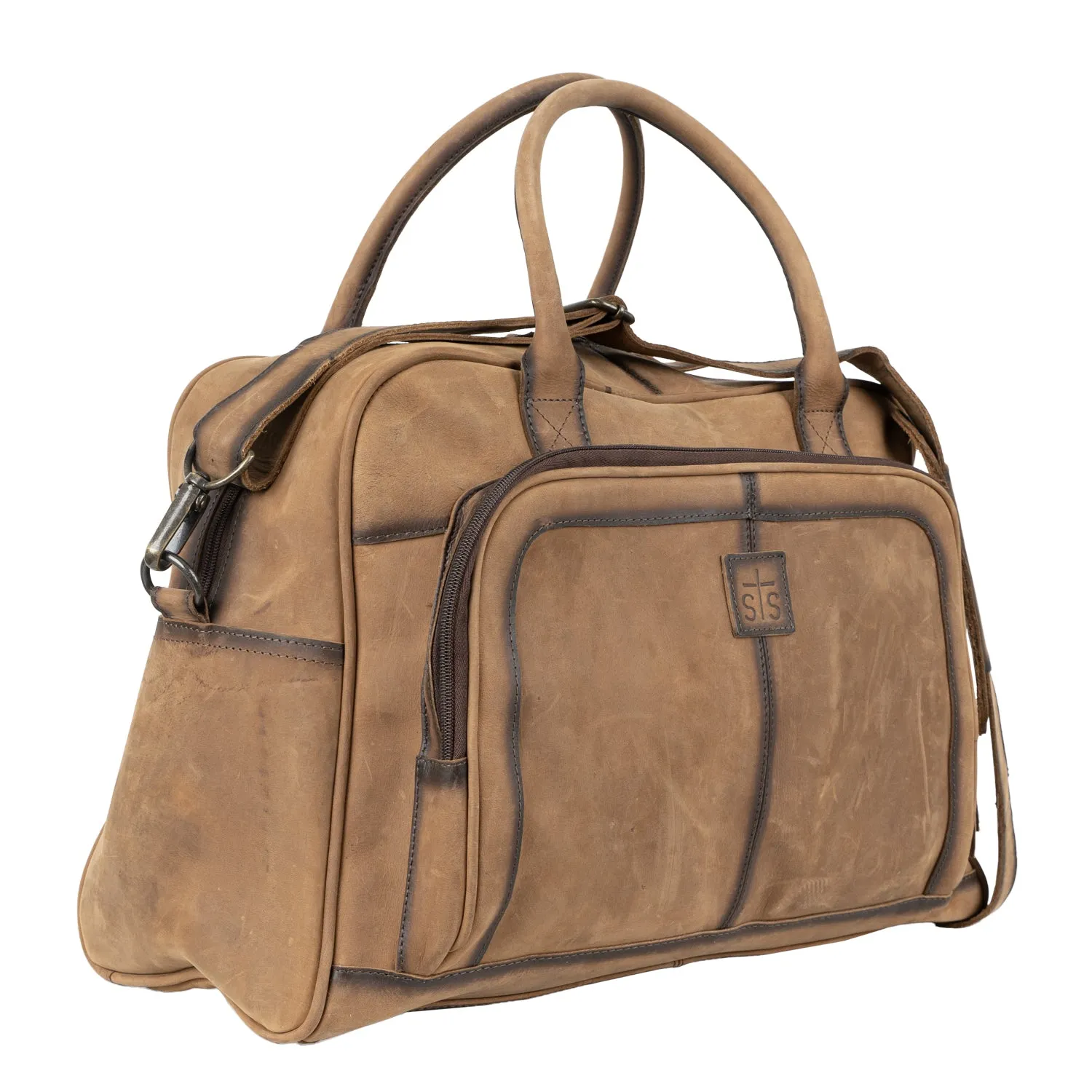 STS Ranchwear Mens Foreman Veg-Tan Leather Carry-On Bag