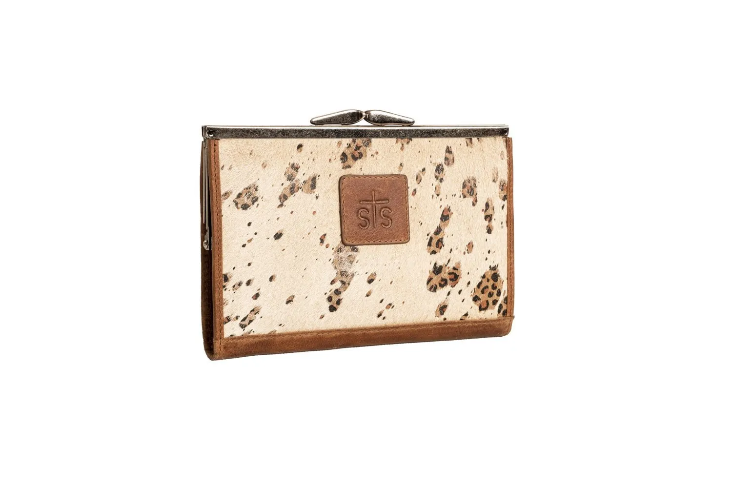 STS Ranchwear Womens Serengeti Bella Cream/Leopard Cowhide Wallet