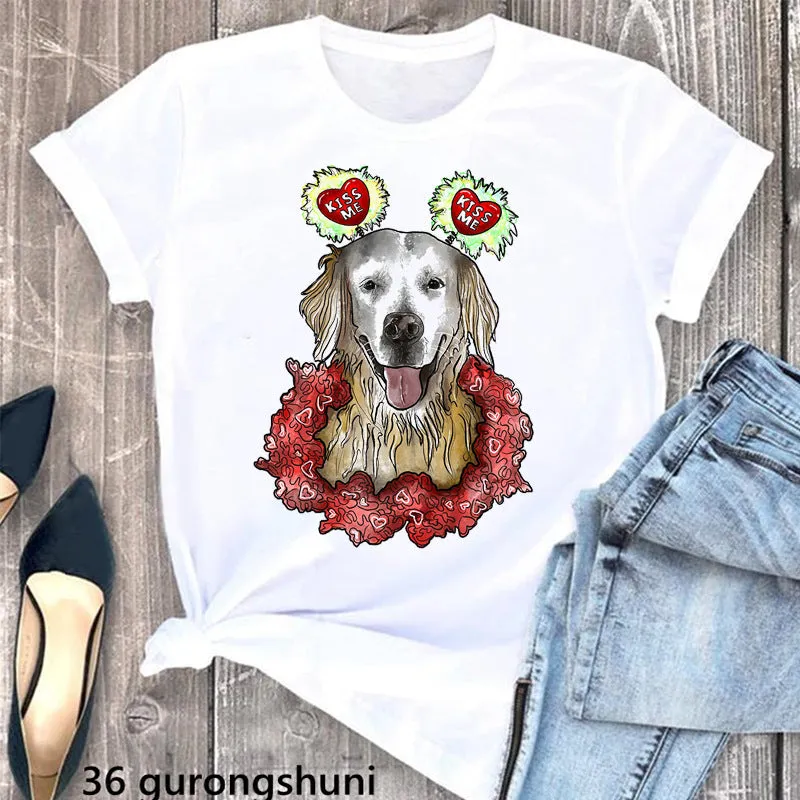 Summer Women's Clothing Schnauzer Dog Women's Printed Wear Clothes T-shirt Women