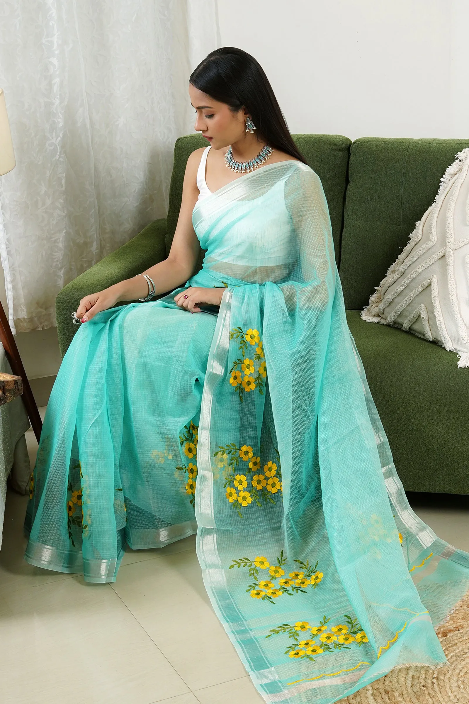 Teejh Divya Kota Embroidered Saree