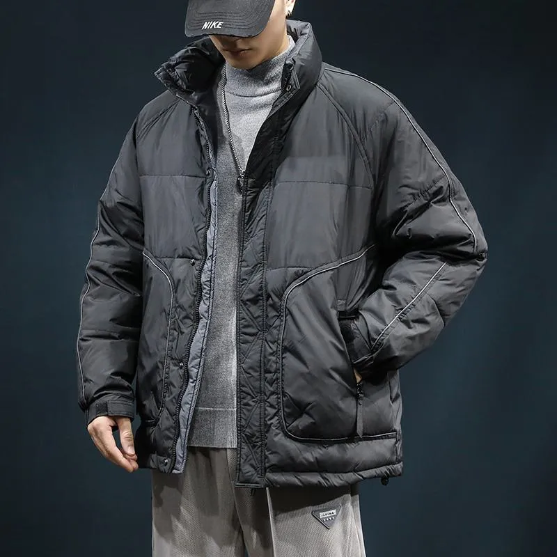 Thickened Workwear Style Cropped Down Jacket