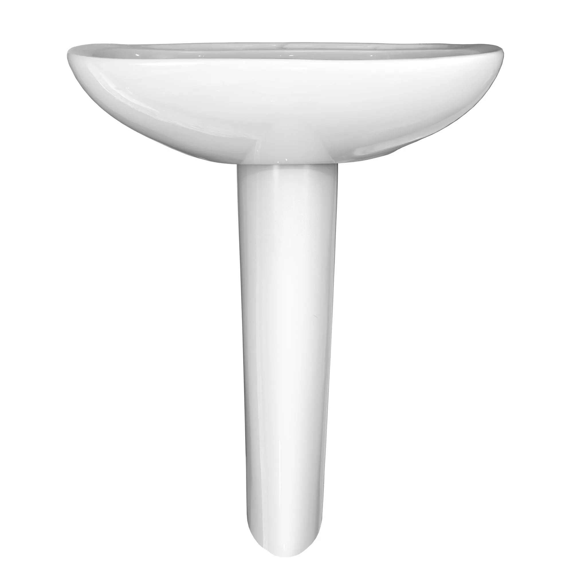 TOTO LPT242.8G#01 Prominence Oval Pedestal Bathroom Sink with CEFIONTECT for 8" Center Faucets, Cotton White