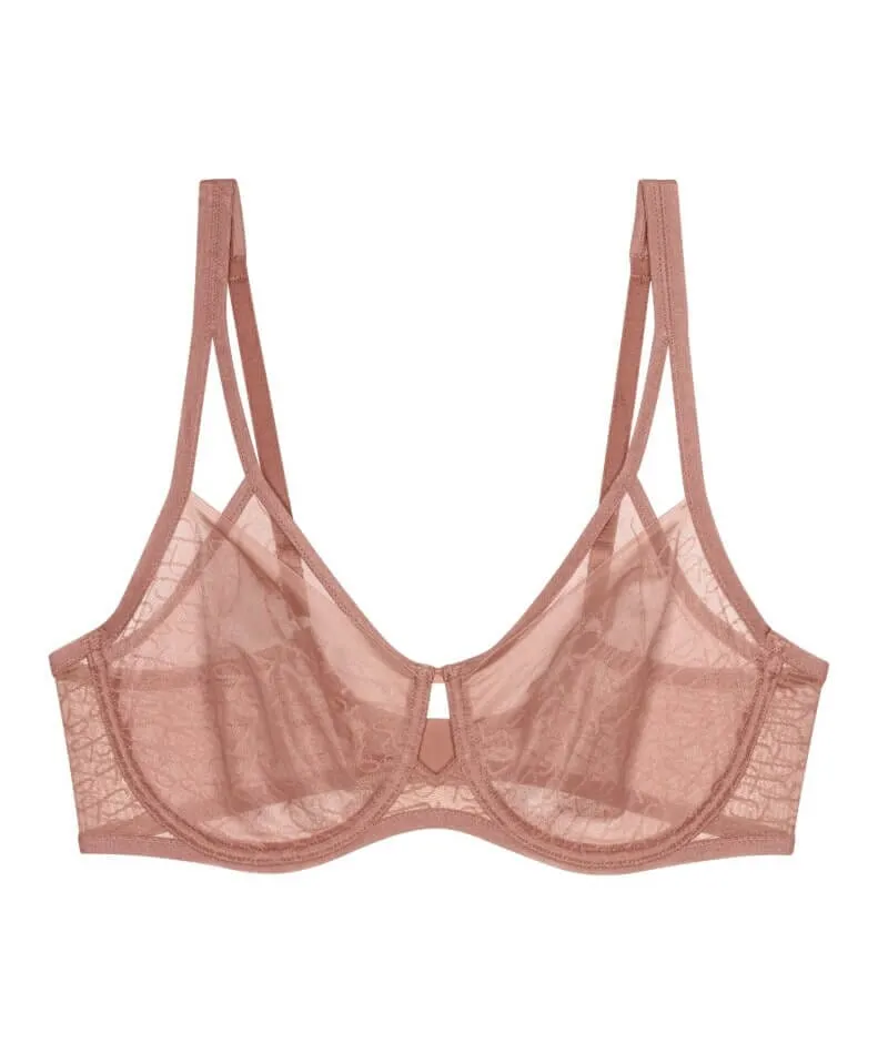 Triumph Signature Sheer Underwired Minimiser Bra - Toasted Almond