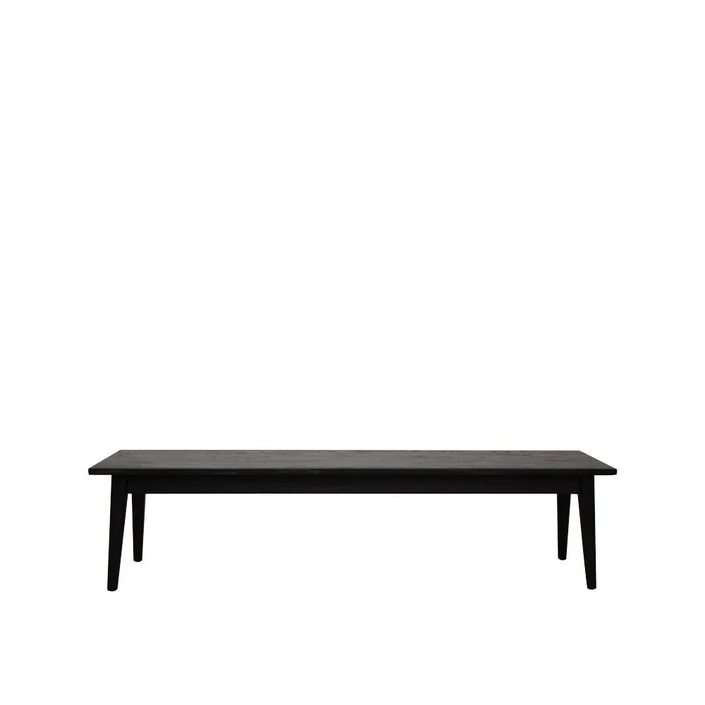 Vaasa Black Scandinavian Chic American Oak Bench Seat - Multiple Size Options