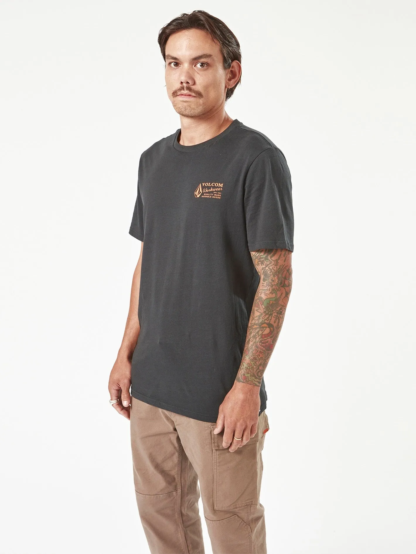 Volcom Workwear Short Sleeve Tee - Black