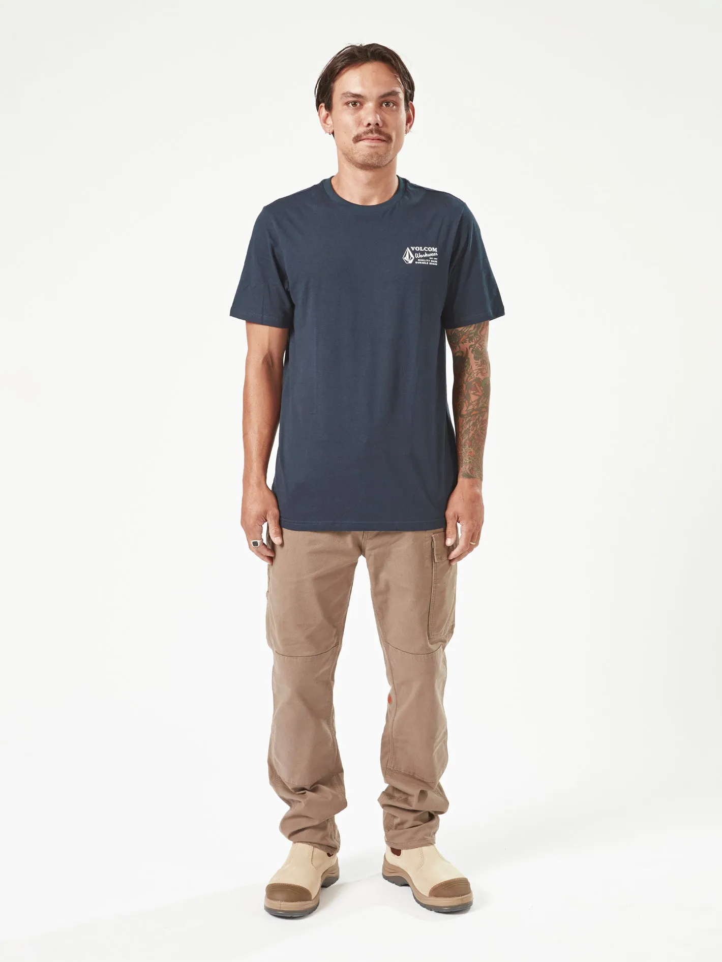 Volcom Workwear Short Sleeve Tee - Navy